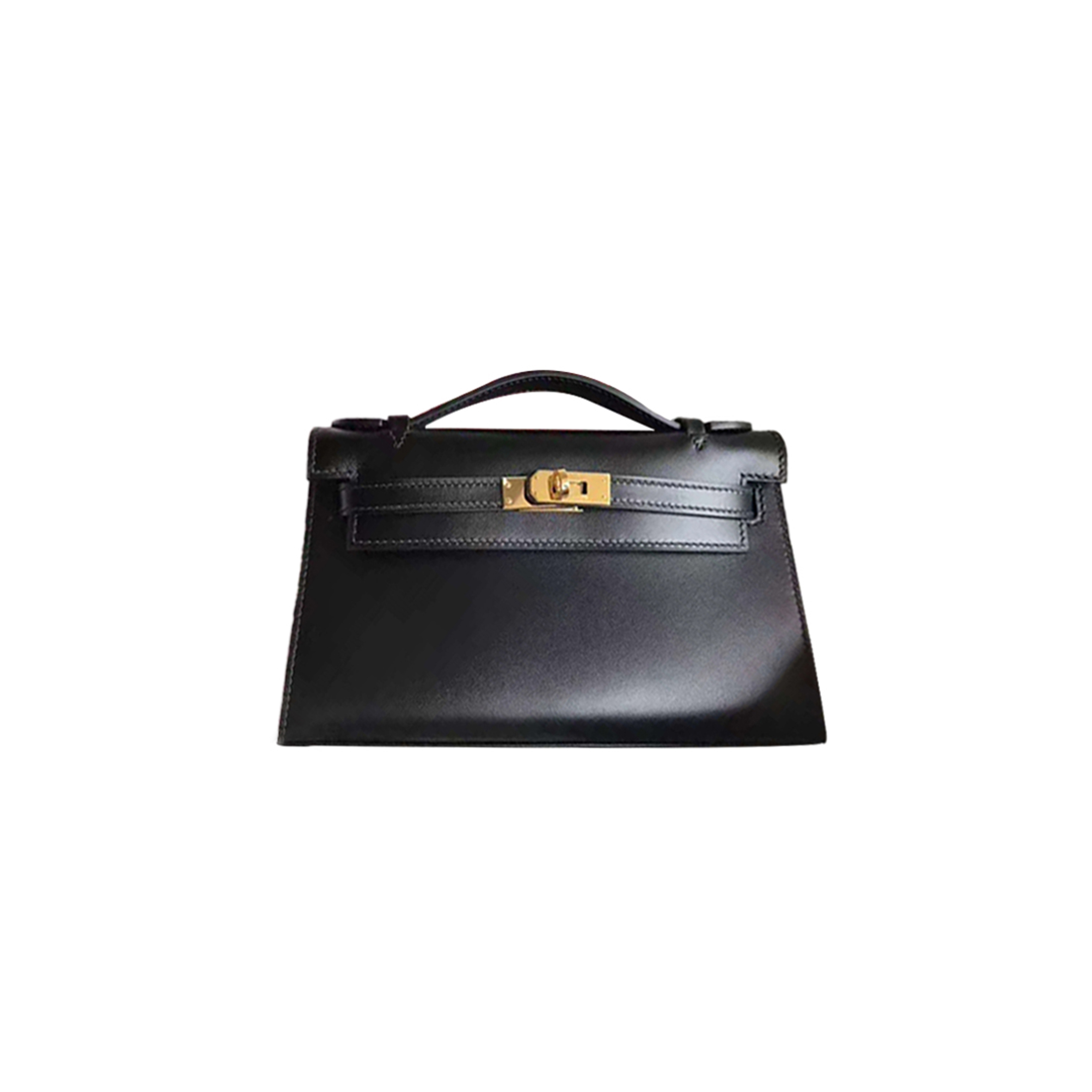 H**mes mini kelly bag black gold (22*14*7cm)